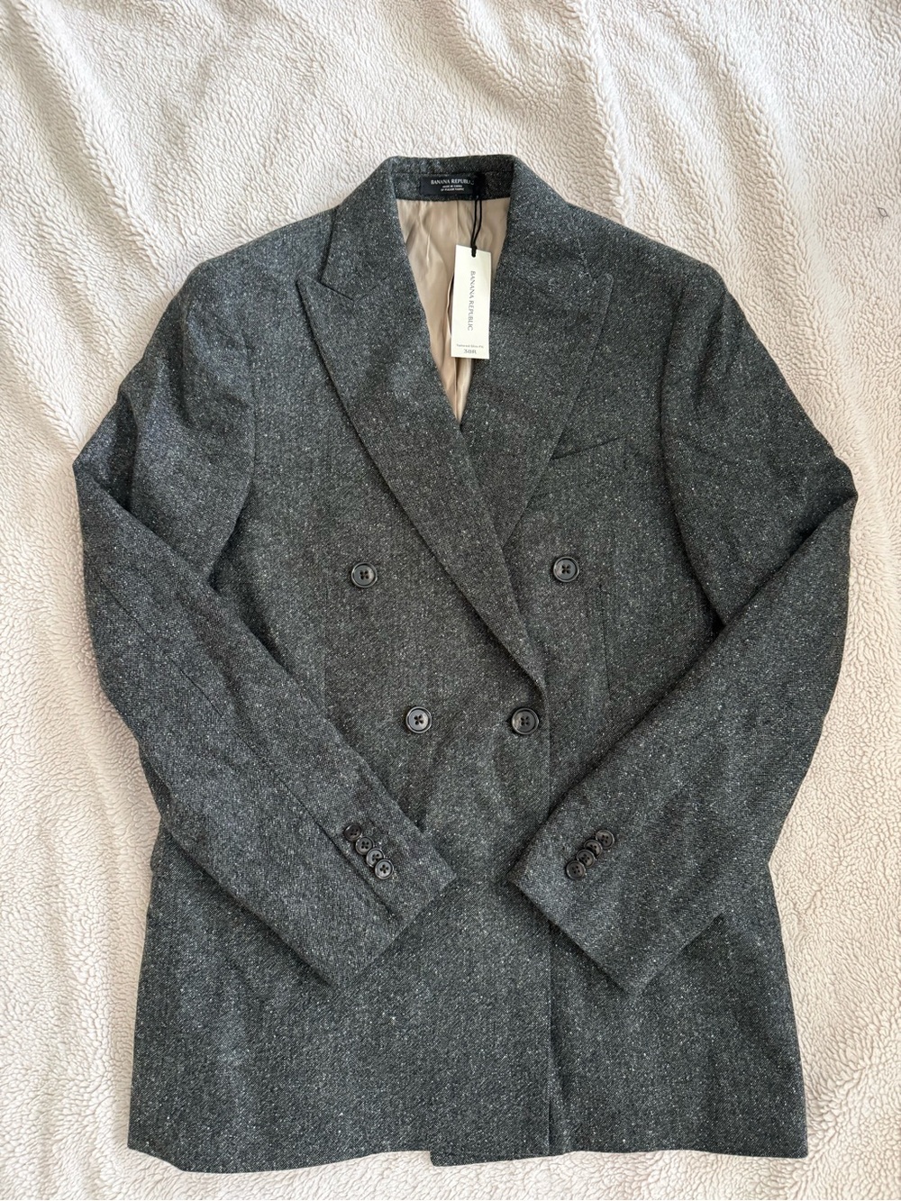 NWT Banana Republic Premium Italy Marzotto Mill Double Breasted Suit Jacket